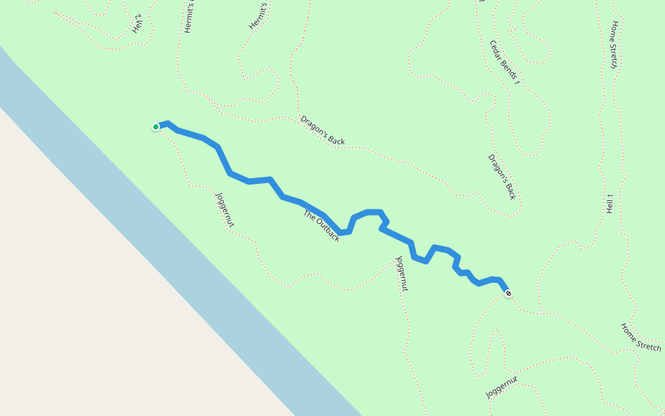 The Outback walking route map in Hitchcock