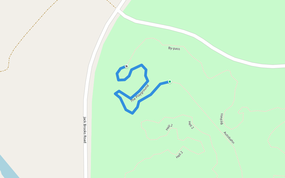 The Playground walking route map in Hitchcock