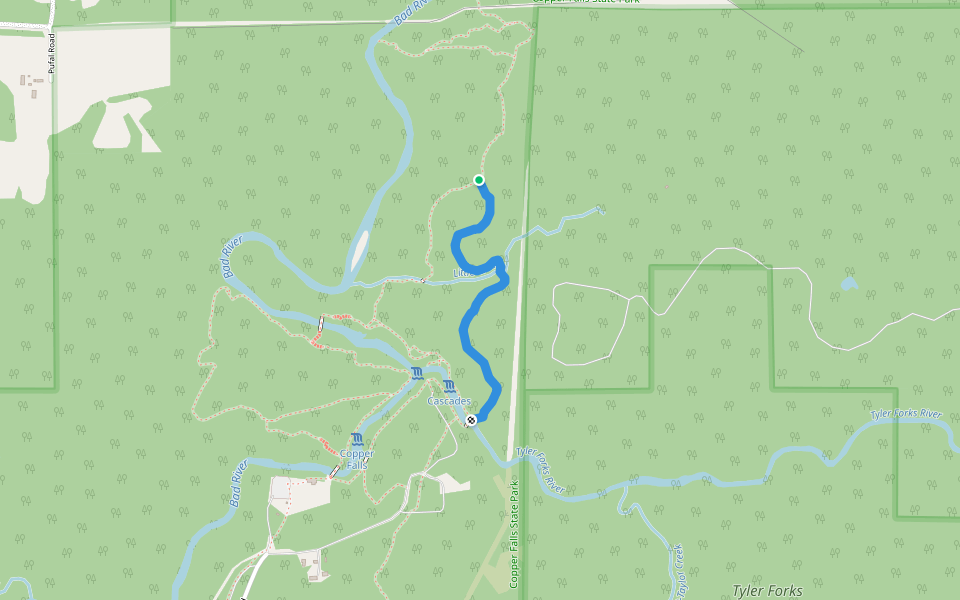 Brownstone Loop Trail walking route map in Mellen