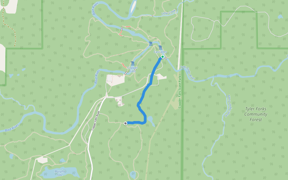 Nordic Trail walking route map in Mellen