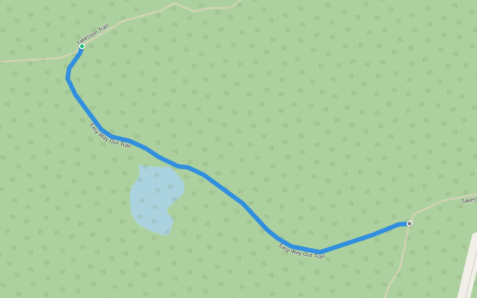 Easy Way Out Trail walking route map in Mellen