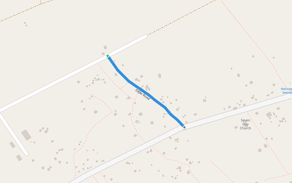 Edde Road walking route map in Atutur
