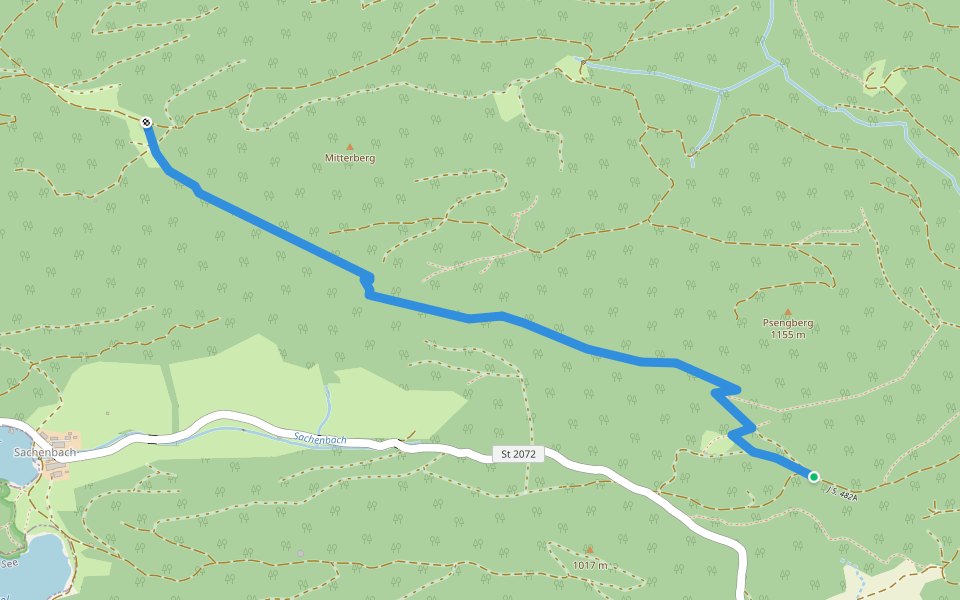 482a / Fieberkapellentrail walking route map in Jachenau
