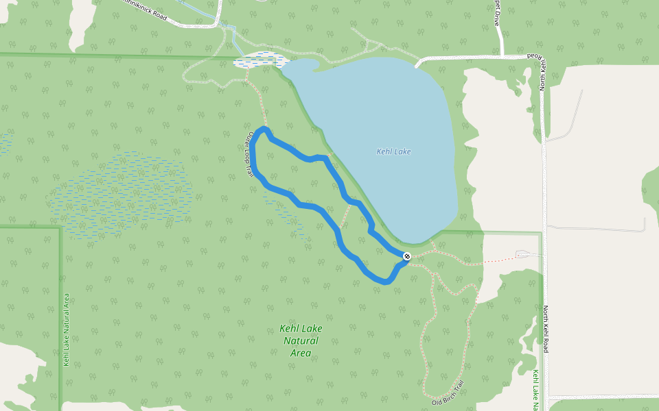 Outer Loop Trail walking route map in Northport