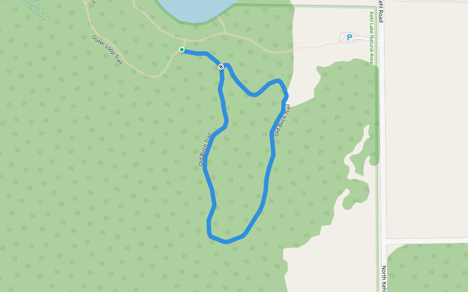 Old Birch Trail walking route map in Northport