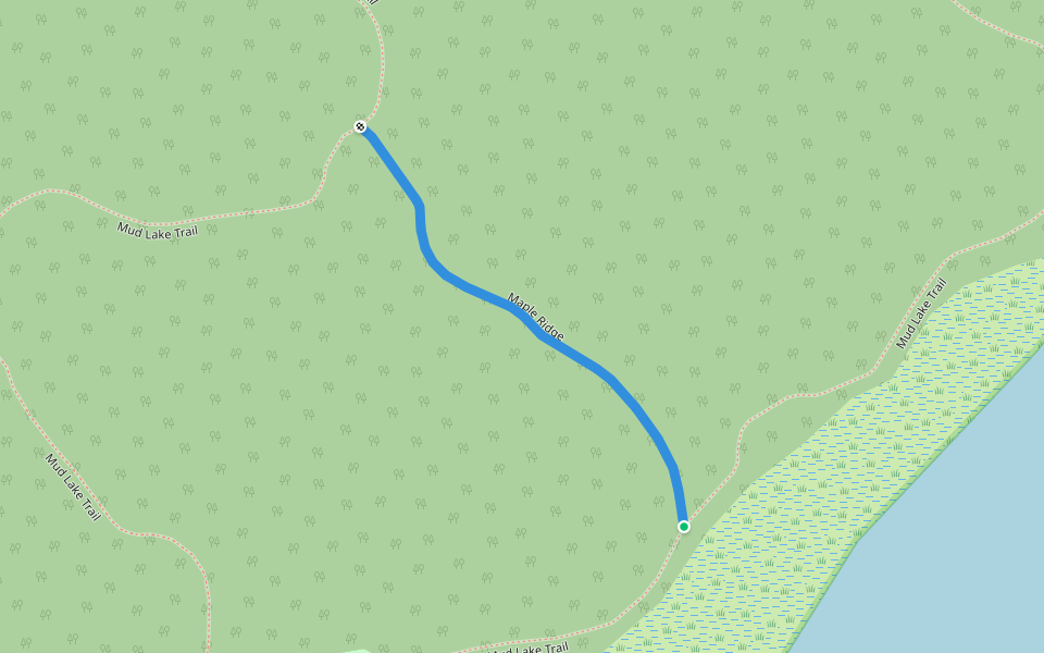 Maple Ridge walking route map in Northport