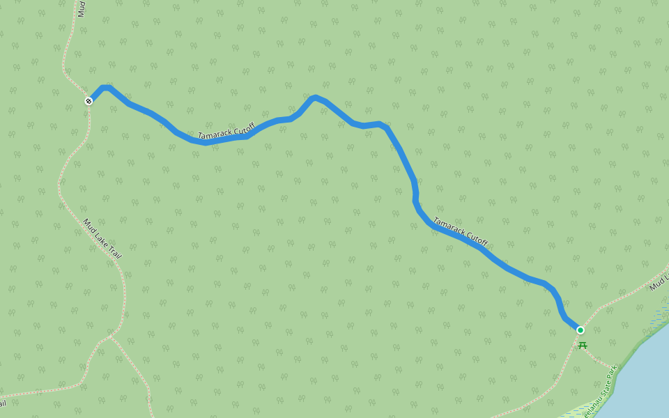 Tamarack Cutoff walking route map in Northport