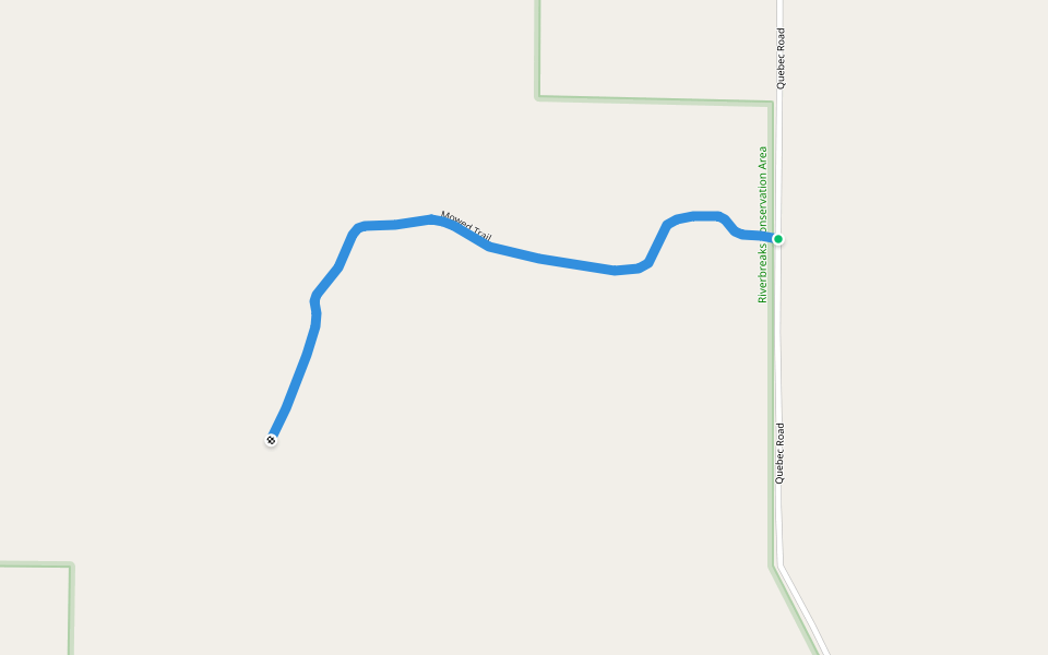 Mowed Trail walking route map in Oregon