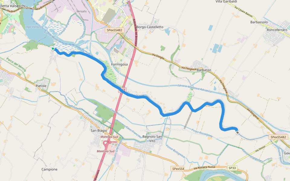 Via Macchina Fissa walking route map in Andes