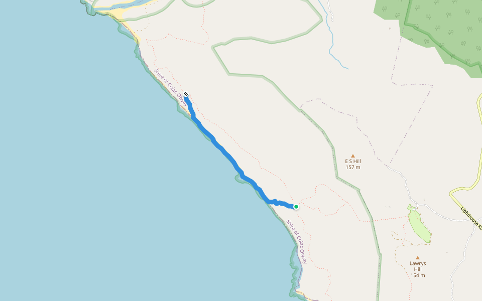Great Ocean Walk Alt Beach Route walking route map in Hordern Vale