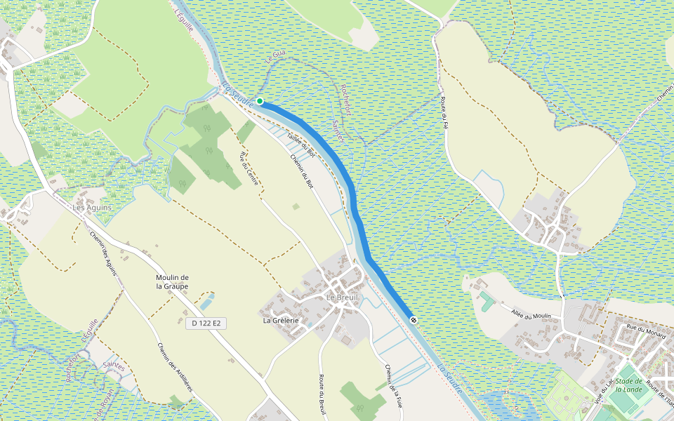 Taillée de la Petite Île walking route map in Saujon