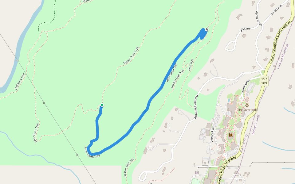 John Smith Trail walking route map in Wildwood