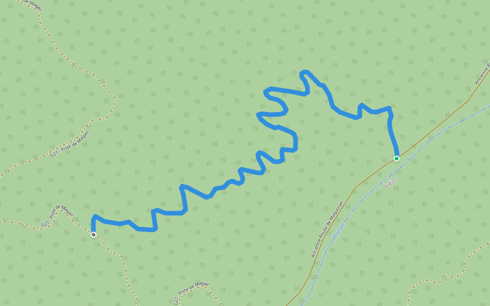 G22 - Sentier de La Madeleine walking route map in Bagnols-en-Forêt