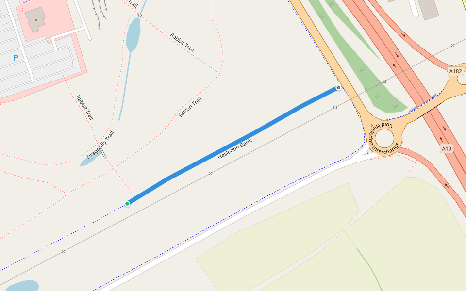 Hesledon Bank walking route map in Murton