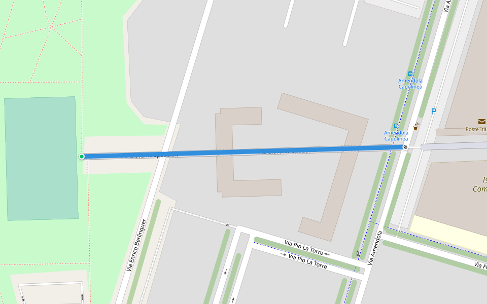 Via Giovanni Spadolini walking route map in Nichelino