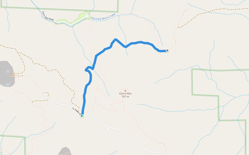 AT&T Trail walking route map in Atascadero