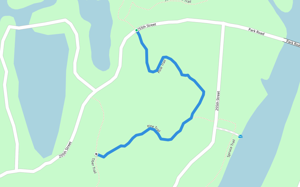 Pine Trail walking route map in Cornell