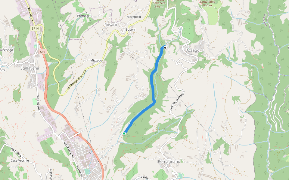 Sentiero Vajo Paradiso n°3 walking route map in Grezzana