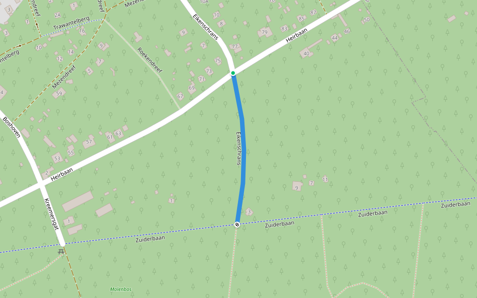 Eikenschrans walking route map in Grobbendonk