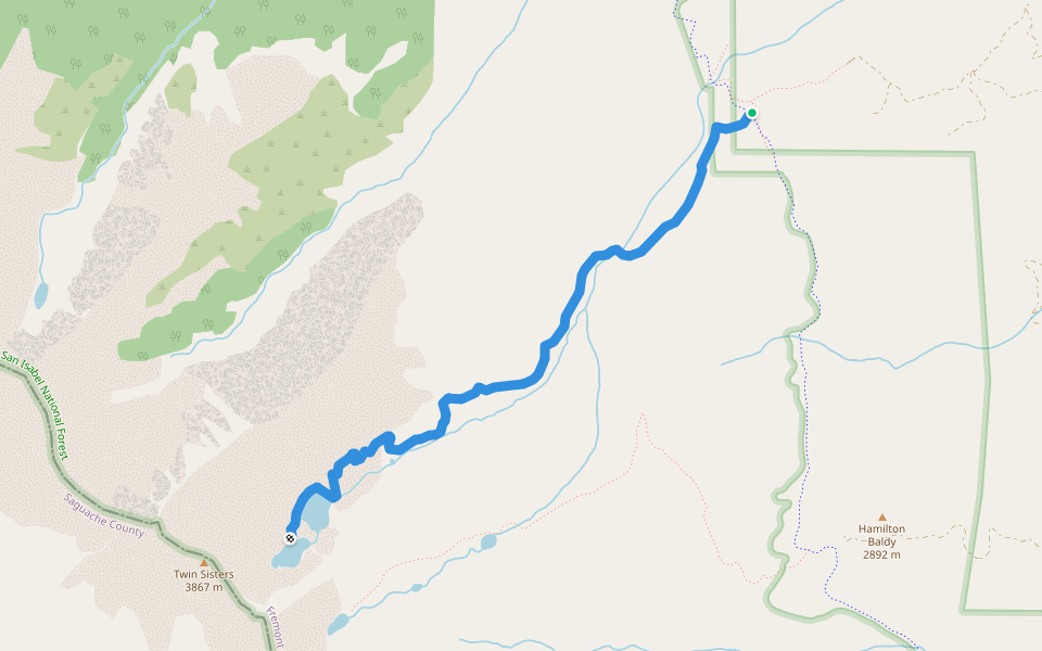 Stout Lakes Trail 1403 walking route map in Howard