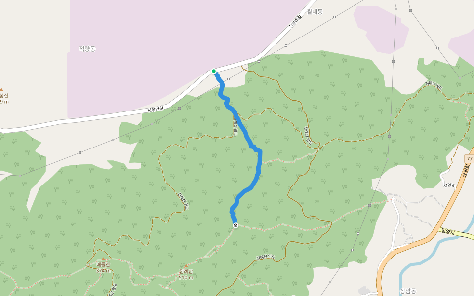 진례산 등산로, 월내 - 진례산