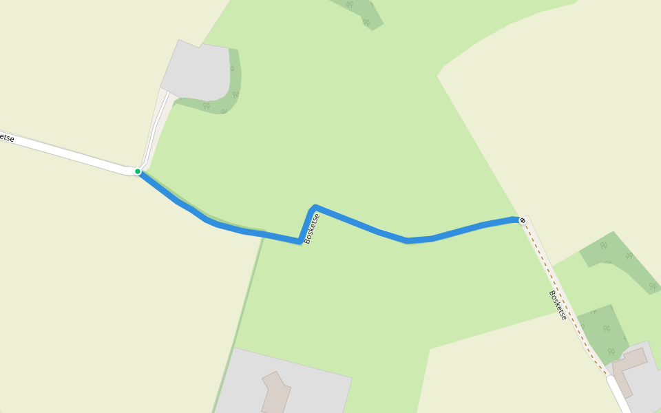 Bosketse walking route map in Maarkedal