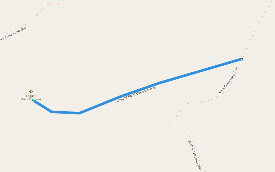 Leggett Point Overlook Trail walking route map in Sale Creek