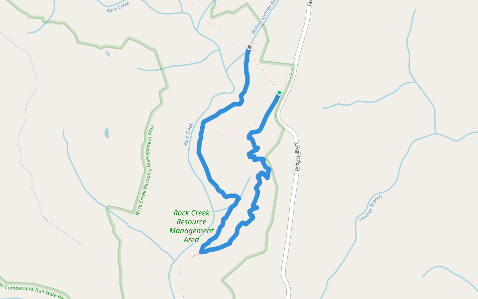 Rock Creek Loop Trail walking route map in Sale Creek