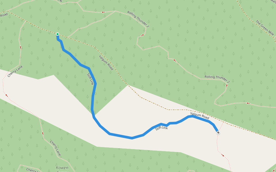 Stiff Link walking route map in Pialligo