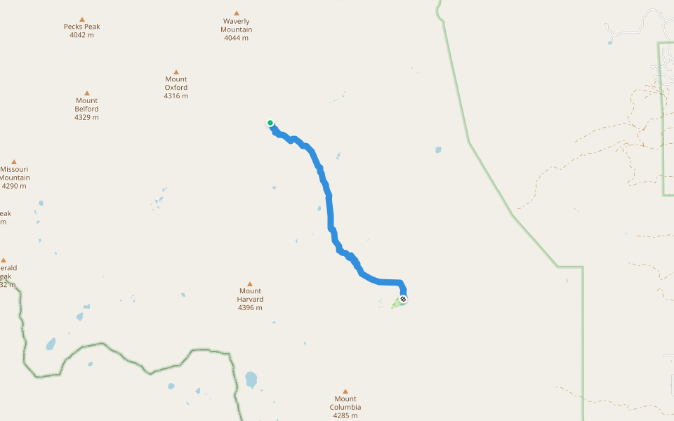 South Pine Creek Trail 1458 walking route map in Buena Vista