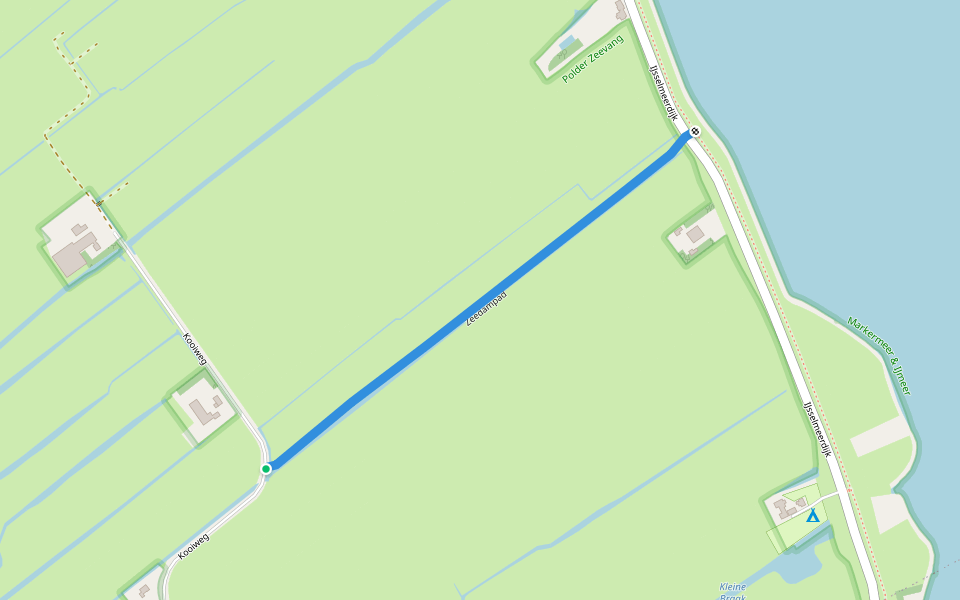 Zeedampad walking route map in Warder
