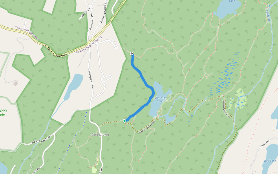 Old Mine Railroad Trail walking route map in Cold Spring