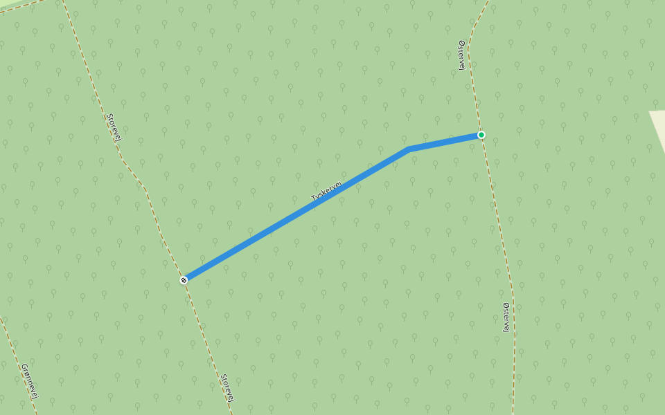 Tyskervej walking route map in Haderslev