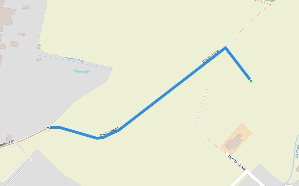 Dijkbosbaan walking route map in Lebbeke