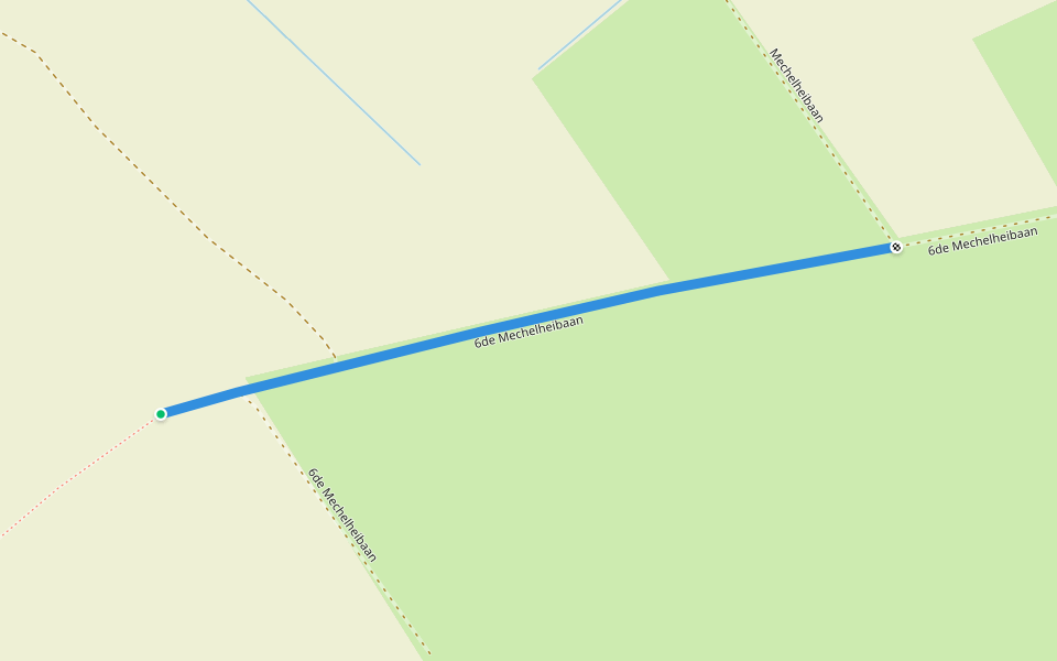 6de Mechelheibaan walking route map in Lebbeke