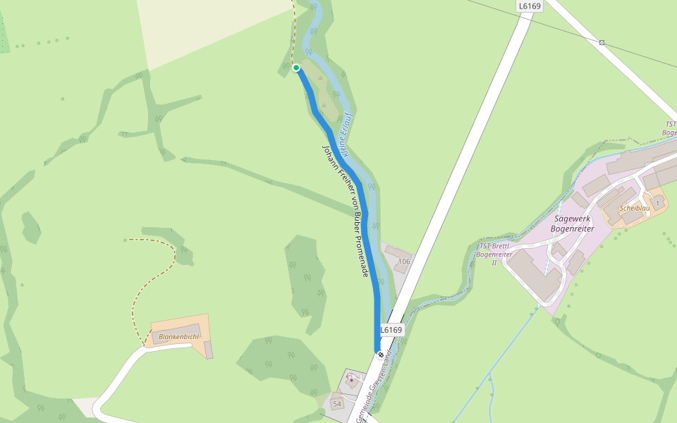 Johann Freiherr von Buber Promenade walking route map in Oberamt