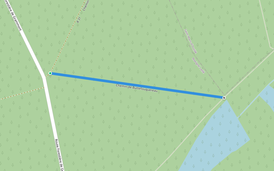 Chemin de Buttefouquereau walking route map in Saint-Mars-d'Outillé