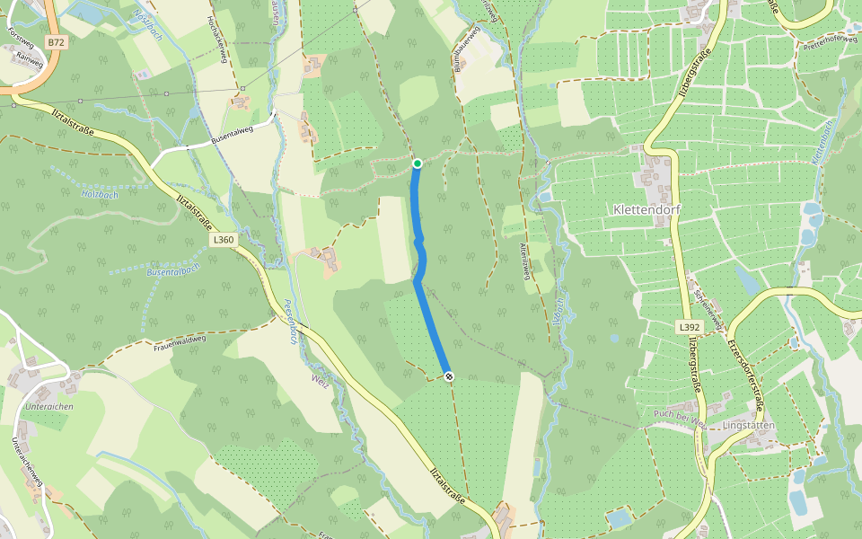 Mönichhofen-Weg walking route map in Busental