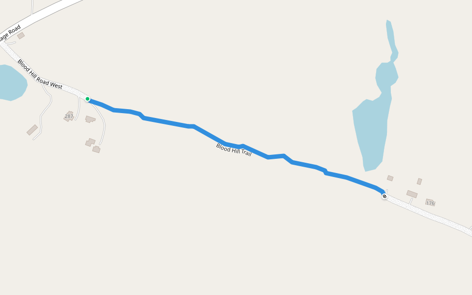 Blood Hill Trail walking route map in Norwich