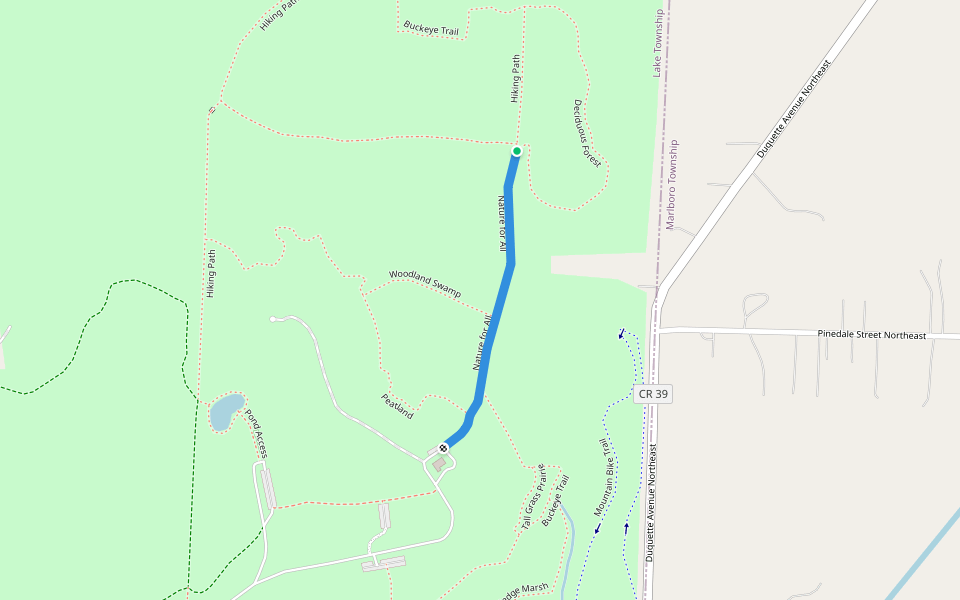 Nature for All walking route map in Hartville