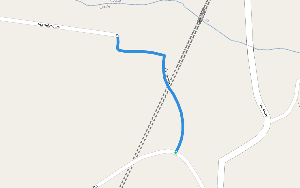 Via Limina walking route map in Acireale