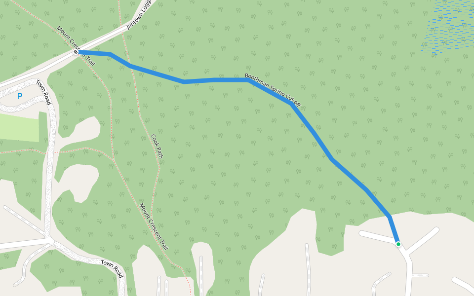Boothman Spring Cut-off walking route map in Randolph