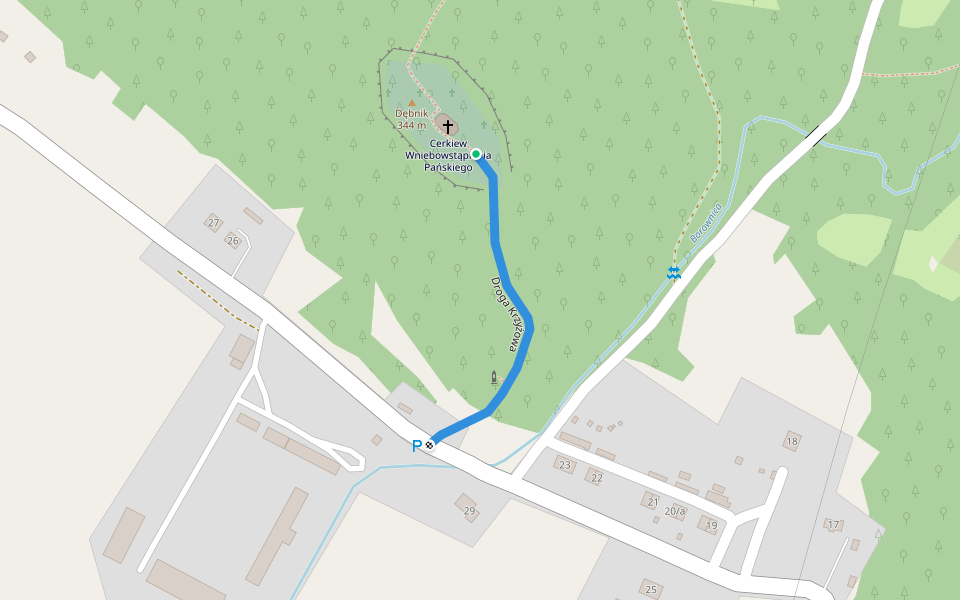 Droga Krzyżowa walking route map in Ulucz