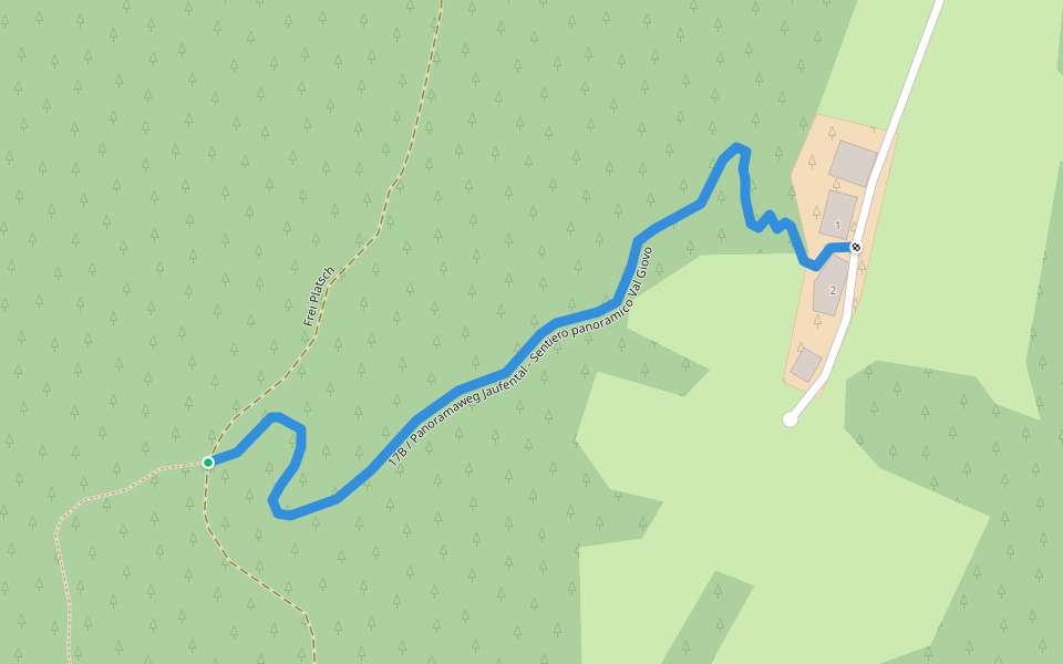 17B / Panoramaweg Jaufental - Sentiero panoramico Val Giovo walking route map in Sant'Antonio