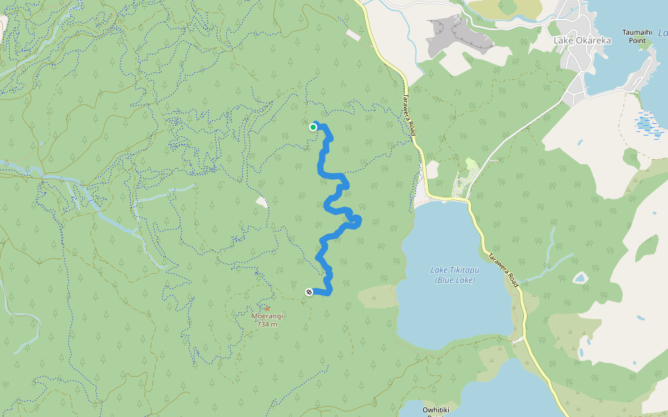 Tuhoto Ariki walking route map in Rotorua