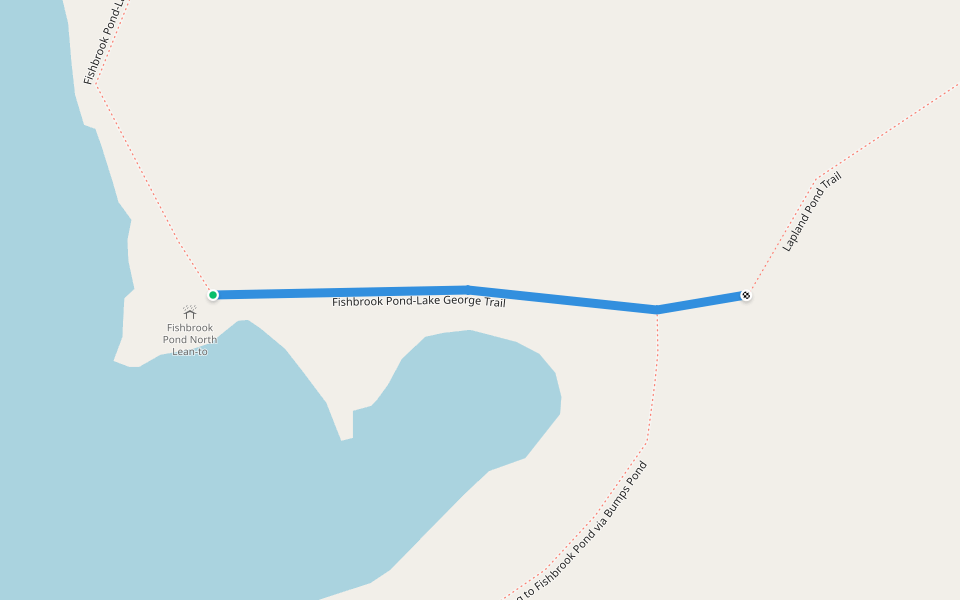 Fishbrook Pond North Trail walking route map in Clemons