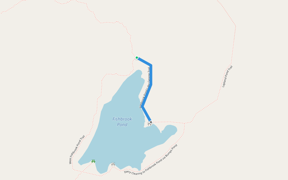 Fishbrook Pd NorthTrail walking route map in Clemons