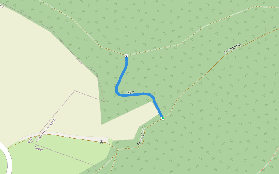 [K14] walking route map in Heilbad Heiligenstadt