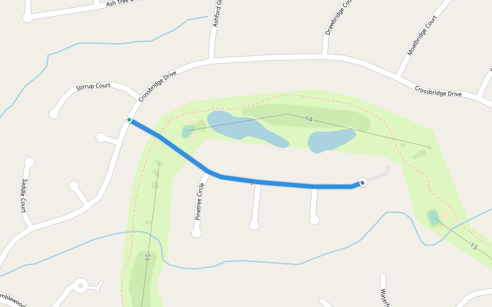 Talltree Way walking route map in Beckett Ridge