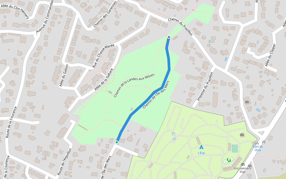 Chemin de l'Île des Mers walking route map in Saint-Nazaire